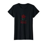 Stop and Smell The Roses Inspiration Floral T-Shirt, Femme, Noir, 3XL