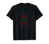 Stop and Smell The Roses Inspiration Floral T-Shirt, Homme, Noir, M