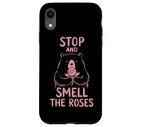 Stop and Smell The Roses Randonnée Camping Nature Lover Coque pour iPhone XR