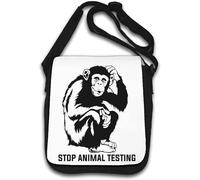 Stop Animal Testing Sac à bandoulière Blanc