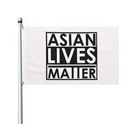 Stop Asian Hate Asian Lives Matter Drapeau 0,9 x 1,5 m Double face extérieur Ferme Yard Sign Garden Drapeau décoratif avec œillets en laiton