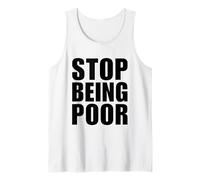 Stop Being Poor Y2K Aesthetic Trendy Débardeur