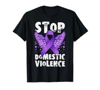 Stop Domestic Violence, Wings, ruban violet T-Shirt