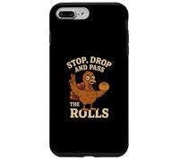 Stop Drop Pass The Rolls Dîner de Thanksgiving Amusant Turquie Coque pour iPhone 7 Plus/8 Plus