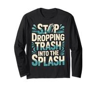 Stop Dropping Trash Into The Splash Ocean Pollution |- Manche Longue