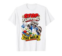 Stop Flipping The Milk Lunch Lady Raton Laveur T-Shirt Graphique avec Valeur