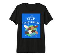 Stop Gang Violence Mains entrelacées T-Shirt Haut de Gamme