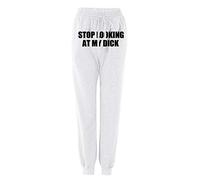 Stop Looking AT My Dick Pantalon de Jogging Pantalon Sarouel décontracté Unisexe
