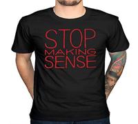 Stop Making Sense New T Shirt Men's Fashion Crew Neck Short Sleeves Cotton Tops Clothing Black Size XL