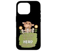 Stop Me If You Herd This One Funny Blague Highland Cow Coque pour iPhone 16 Pro