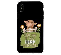 Stop Me If You Herd This One Funny Blague Highland Cow Coque pour iPhone XS Max