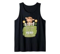 Stop Me If You Herd This One Funny Blague Highland Cow Débardeur