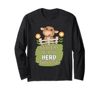 Stop Me If You Herd This One Funny Blague Highland Cow Manche Longue
