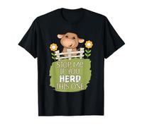 Stop Me If You Herd This One Funny Blague Highland Cow T-Shirt