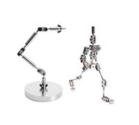 Stop Motion Factory, Squelette de Personnage D'animation en Stop Motion Entièrement en Métal, Squelette en Acier Inoxydable, Système de Gréage D'armature pour L'animation en Stop Motion,15cm