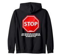 Stop - No Man Comes to The Father John 14:6 Warning Sign Sweat à Capuche