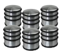 Stop-portes - CLEAN HOUSE - Lot de 6 - Inox - Anti-dérapant - Rond