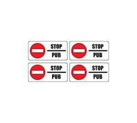 stop pub publicité autocollant logo 7933 sticker boite lettre pas d'annonces publicitaires