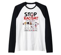 Stop Racism It's Okay to Be Asian Black Arab Normal American Manche Raglan