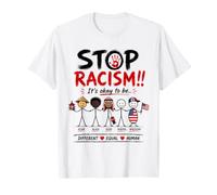 Stop Racism It's Okay to Be Asian Black Arab Normal American T-Shirt