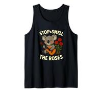 Stop & Smell The Roses Funny Koala Music Citation Débardeur