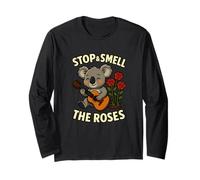 Stop & Smell The Roses Funny Koala Music Citation Manche Longue