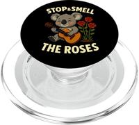 Stop & Smell The Roses Funny Koala Music Citation PopSockets PopGrip pour MagSafe