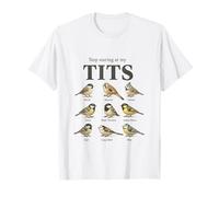 Stop Staring at My Tits Funny Bird Watching Humour Adulte Meme T-Shirt
