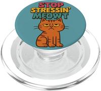 Stop Stressin' Meowt Cute Kitty Chat Humour PopSockets PopGrip pour MagSafe