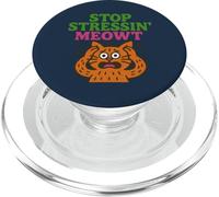 Stop Stressin' Meowt Cute Kitty Chat Humour PopSockets PopGrip pour MagSafe