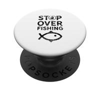 Stop Surpêche Conservation Pollution Plastique Mer Océan PopSockets PopGrip Adhésif