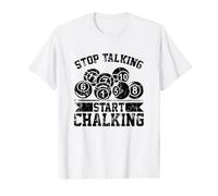 Stop Talking Start Chalking - Billard drôle à 8 Boules T-Shirt Graphique avec Valeur