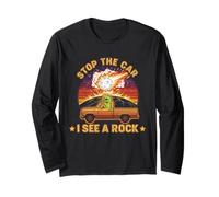 Stop The Car I See A Rock Sarcastique T-Rex Asteroid Dinosaur Manche Longue