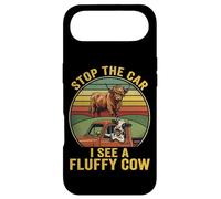 Stop The Car I See Fluffy Cow Highland Cow Producteur de Vache laitière Coque pour iPhone Air