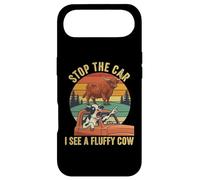 Stop The Car I See Fluffy Cow Highland Cow Producteur de Vache laitière Coque pour iPhone Air