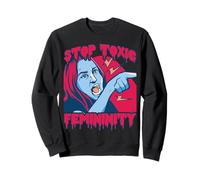 Stop Toxic Féminité Dire Drôle Hommes Masculinité Humour Sweatshirt