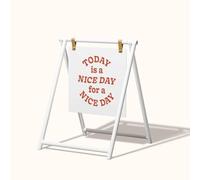 Stop trottoir personnalisé - Attirez les passants avec nos Chevalet pliable, double face, inscriptible - Présentoir extérieur pour café, boutique, événement (Métal, 90cm x 64cm)