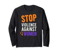 Stop Violence Against T-Shirt pour Femme Manche Longue