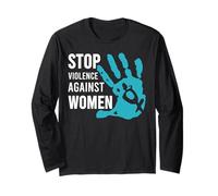 Stop Violence Against T-Shirt pour Femme Manche Longue