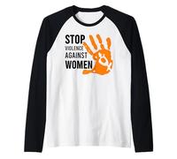 Stop Violence Against T-Shirt pour Femme Manche Raglan
