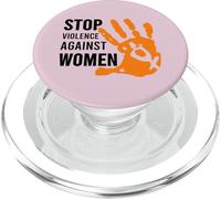 Stop Violence Against T-Shirt pour Femme PopSockets PopGrip pour MagSafe