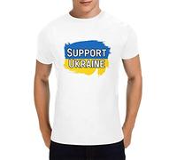 Stop War I Stand with Ukraine Drapeau Ukrainien Top Support Ukraine Jumper, Blanc pour homme., 6XS
