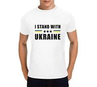 Stop War I Stand with Ukraine Drapeau Ukrainien Top Support Ukraine Jumper, Homme Blanc 02, 6XS