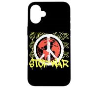Stop War Peace Sign Graffiti Streetwear Coque pour iPhone 16 Plus