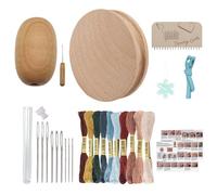 Stopfei-Set - 3,1 Zoll Kompaktes Näh Reparatur Set | Buche Polyester Edelstahl Werkzeug - Mit 9 Nadeln 10 Garnfarben für Kleidung Stickerei Stricken und Heimprojekte