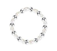 STOPI Minimaliste Réel 925 en Argent Sterling Perles Douces Perles Anneaux Élastiques pour Les Femmes Fête De Mariage S925 Bijoux