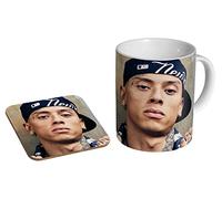 Stopper Central CEE Face - Tasse à café en céramique personnalisée + dessous de verre - Coffret cadeau