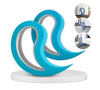 Stoppy, Stoppi, Arrêt de fenêtre, Arrêts de Porte, lot de 2 (disponible en 14 variantes) (Bleu clair)