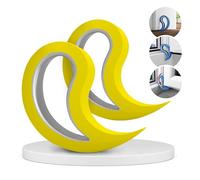 Stoppy, Stoppi, Arrêt de fenêtre, Arrêts de Porte, lot de 2 (disponible en 14 variantes) (Jaune)