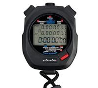 Stoptec Chronomètre 495 | Écran 3 Lignes | 100 mémoires | Mesure de la fréquence de Coups | Contrôle de la Course | Heure et Date | Résistant aux éclaboussures | Changement de Pile Facile